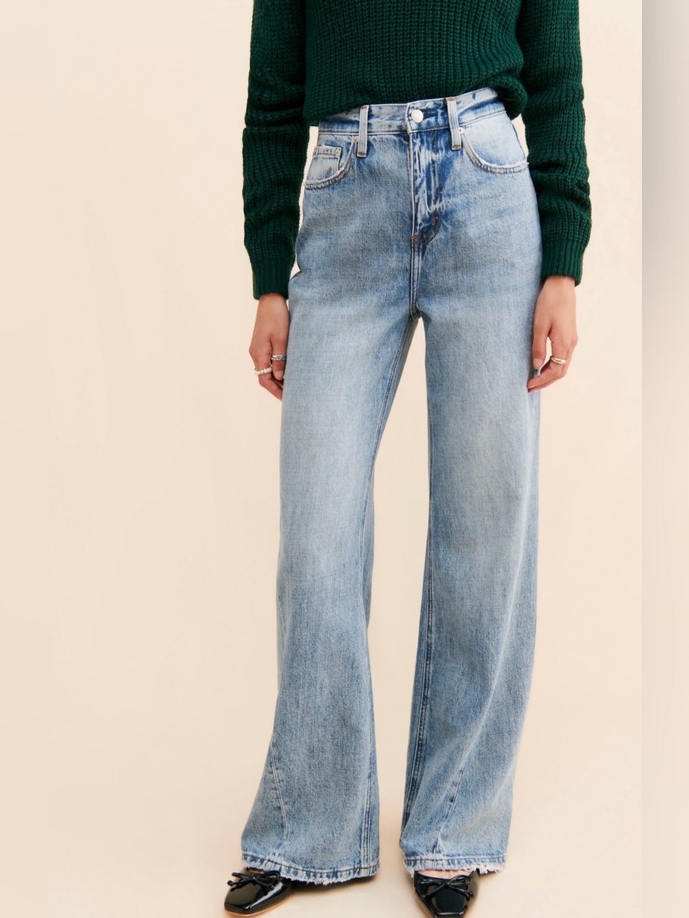 NWT Pistola Ruby High Rise Palazzo Jeans Othello - Size 31 - Picture 4 of 13
